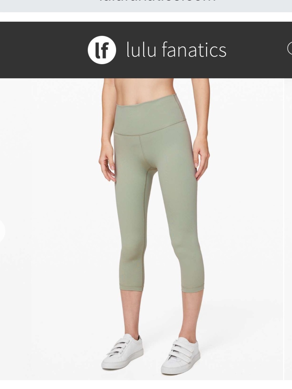 Lululemon Wunder Under Crop High-Rise Full-On Luxtreme 21" Sz 4 Sea Moss Green